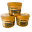 Garnier Banana Hair Food multi-use mask for dry hair with vitamins C, E, and F, up to 7x smoother, 3 x 400ml tubs stacked.
