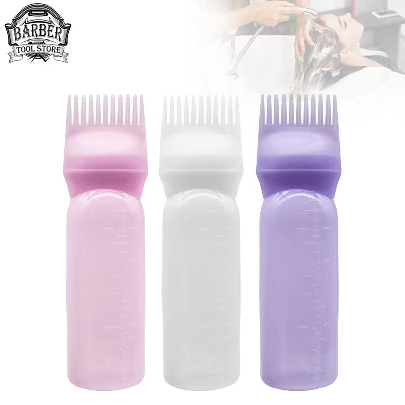 Professional 3 Color Hair Dye Applicator Bottle With Dye Comb And Scale Secondary image
