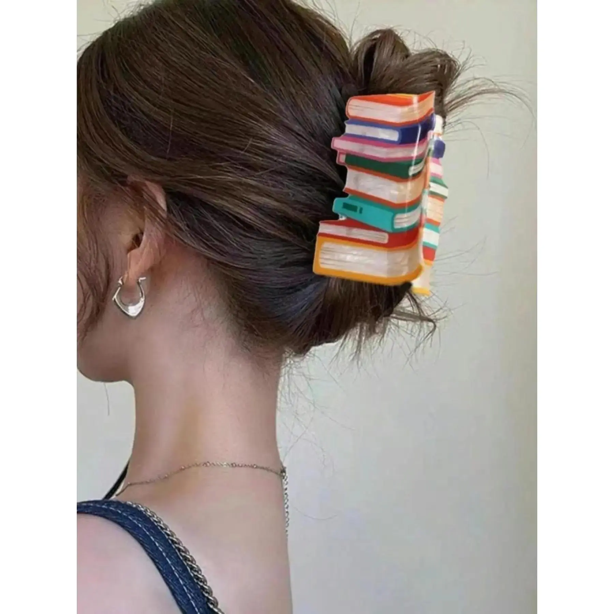 Women'S 2026 New Book-Shaped Flat Claw Hair Clips, Cute Minimalist Accessory, Strong Hold for Thick Hair, Stylish Indoor Leisure Headwear, Ideal Fashion Gift, Women'S Fashion, Flat Claw Clip, Female, Synthetic, Hair Securing Tiktokshopbacktoschool by Betaglam Main image