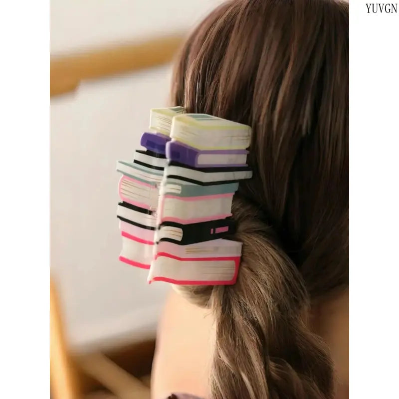 Women'S 2026 New Book-Shaped Flat Claw Hair Clips, Cute Minimalist Accessory, Strong Hold for Thick Hair, Stylish Indoor Leisure Headwear, Ideal Fashion Gift, Women'S Fashion, Flat Claw Clip, Female, Synthetic, Hair Securing Tiktokshopbacktoschool by Betaglam