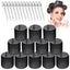 24Pcs Hair Curlers Rollers Include 12 Hair Roller Curlers Self Grip Holding Rollers and 12 Stainless Steel Duckbill Clips for Long Hair Volume (Purple) - Home Improvement. by Betaglam