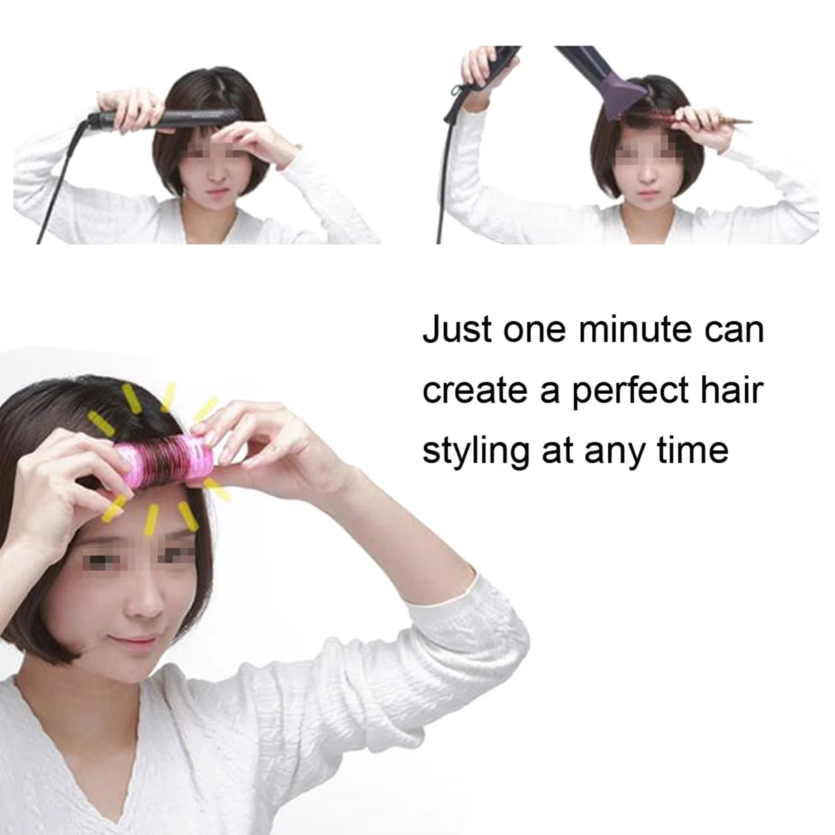 Electric Hair Roller Hair Curling Hair Curler USB Portable Hair Roller Bangs Curling Hair Styling Tool Mini Electric Hair Curler by Betaglam