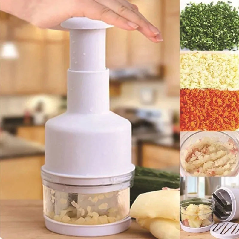 Multi-Function Manual Onion Chopper Garlic Crusher Pressing Food Cutter Vegetable Slicer Peeler Mincer Kitchen Tools Durable New by Betaglam