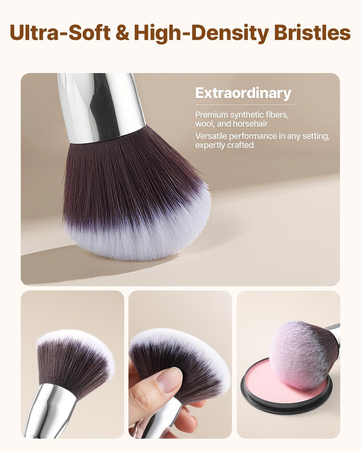 34-Piece Makeup Brush Set, Professional Brushes Kit for Foundation Blending Eyeshadow Concealer Blush - with Soft Bristles, Ergonomic Wood Handle, Travel-Friendly Case Included by Betaglam