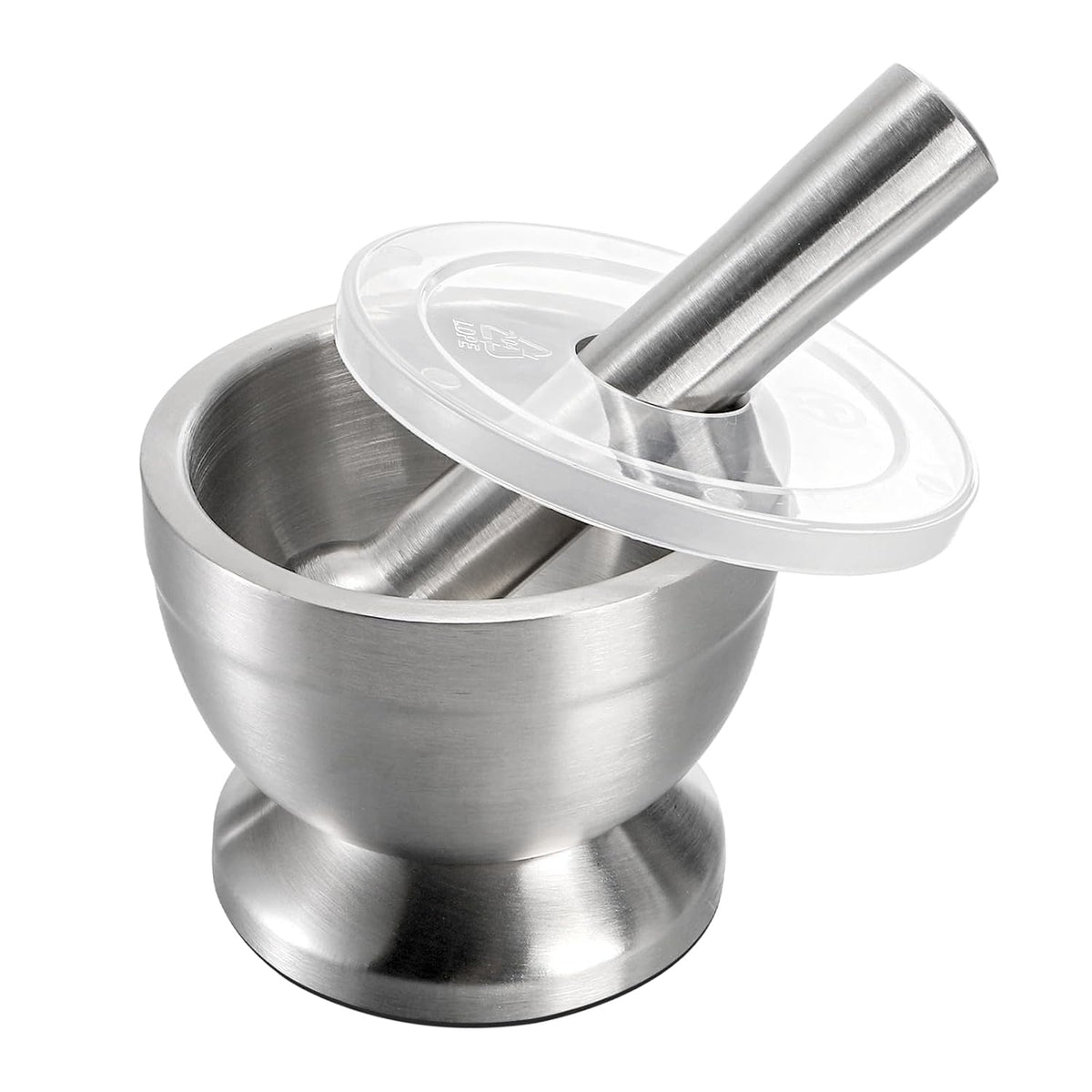 Mortar and Pestle Sets 18/8 Brushed Stainless Steel Spice Grinder Pill Crusher Molcajete Herb Bowl by Betaglam
