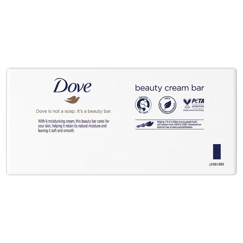 Dove 18 Pack Beauty Bar Soap With Quarter Moisturizing Cream 90g Secondary image