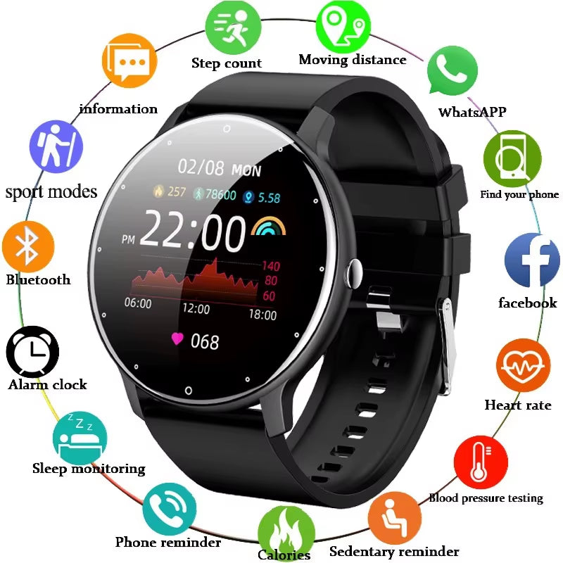 2026 Smart Watch Women Men Ladies Gift Sport Fitness Men Watches Heart Rate Monitor Waterproof Smartwatch for Android IOS by Betaglam