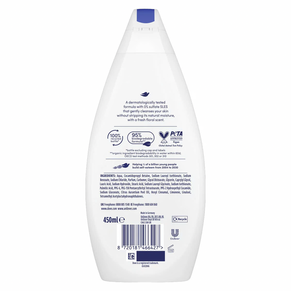Dove Aloe And Birch Water Body Wash With Skin Natural Moisturisers 2X450ml Secondary image