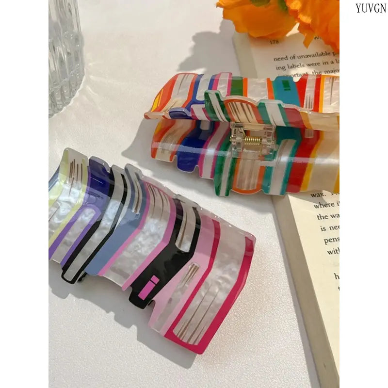 Women'S 2026 New Book-Shaped Flat Claw Hair Clips, Cute Minimalist Accessory, Strong Hold for Thick Hair, Stylish Indoor Leisure Headwear, Ideal Fashion Gift, Women'S Fashion, Flat Claw Clip, Female, Synthetic, Hair Securing Tiktokshopbacktoschool by Betaglam