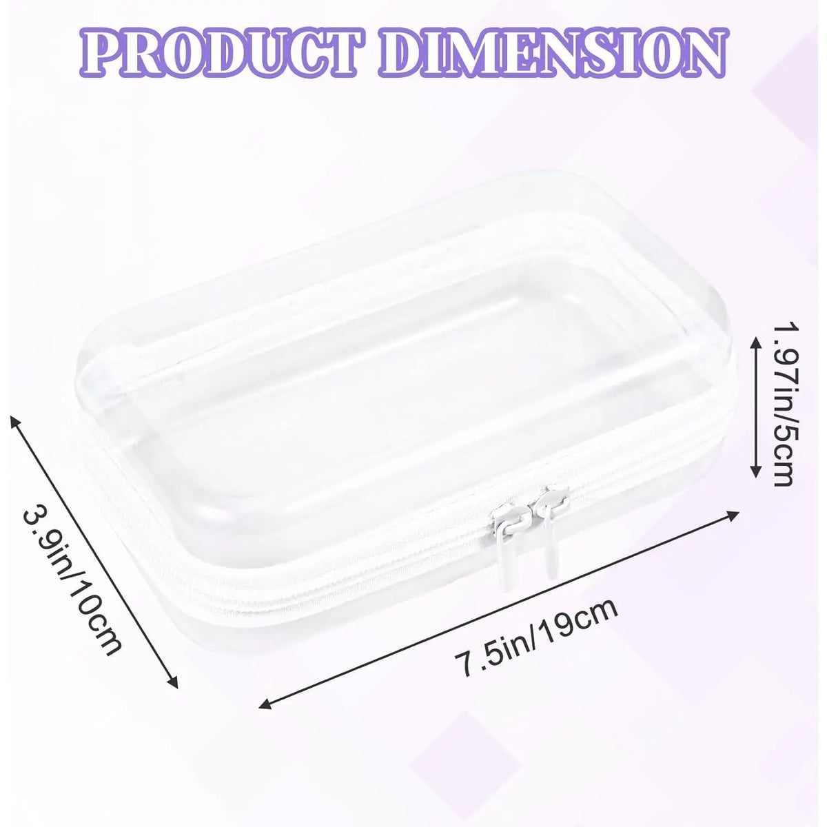 4 Pack Clear Ard Sell Zipper Case, 4×7.5" Plastic Clear Storage Zipper Case, Transparent Waterproof Ard Pouces for Makeup Cosmetic Snacks Building Blocks Puzzles Doll Storage Cases, Multicolor,S by Betaglam