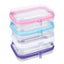 4 Pack Clear Ard Sell Zipper Case, 4×7.5" Plastic Clear Storage Zipper Case, Transparent Waterproof Ard Pouces for Makeup Cosmetic Snacks Building Blocks Puzzles Doll Storage Cases, Multicolor,S by Betaglam