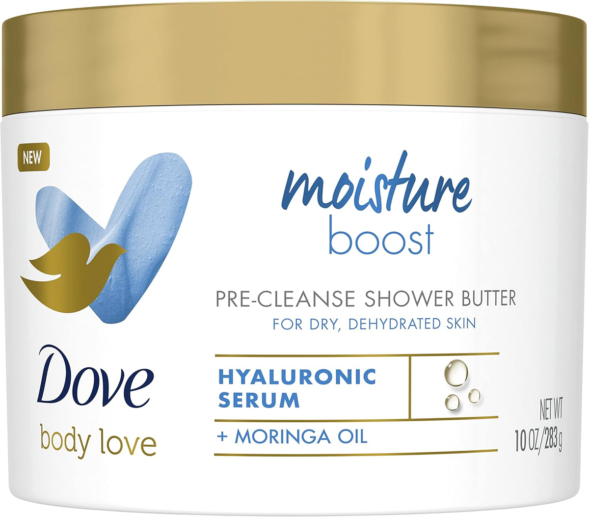 Body Love Moisture Boost with Hyaluronic Acid Serum and Moringa Oil Pre-Cleanse Shower Butter Skin Care for Dry Skin 283 G (Pack of 3) by Betaglam Main image