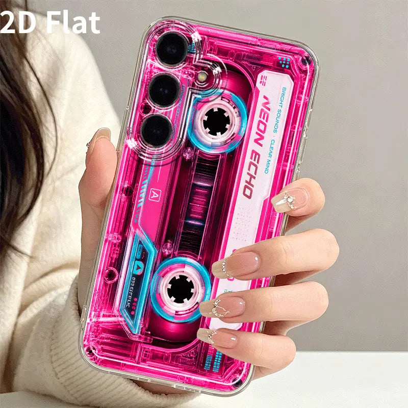 Iphone and Galaxy Trendy 2D Flat-Style Phone Case Featuring a Stylish Vinyl Record Graphic; Full-Coverage Soft Case Compatible with Apple and Samsung Models (Including Galaxy A05S, A06, A17, A21S, A22, A56, S21 Ultra, S22 Plus, S23+, S24 FE, S25 Edge). by Betaglam