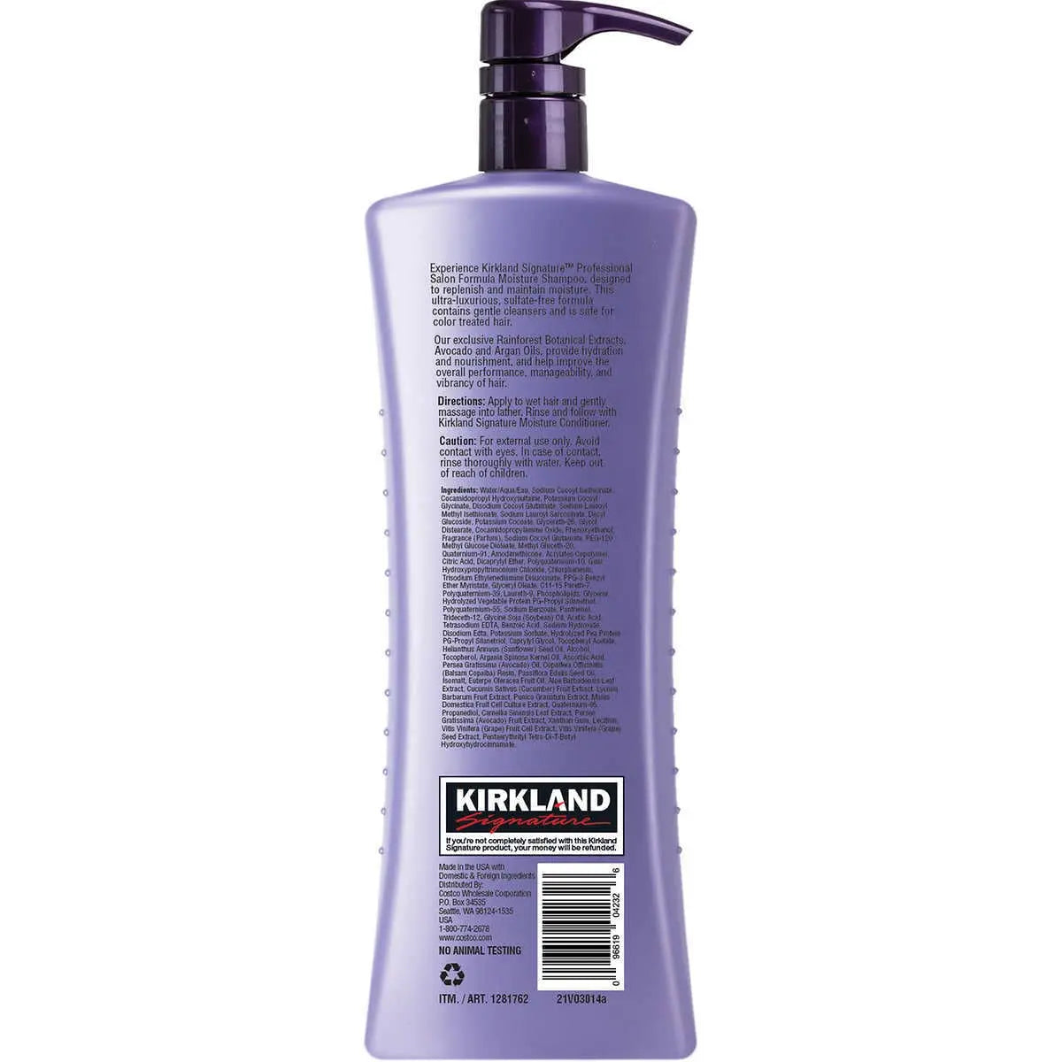 Kirkland Signature Professional Salon Formula Moisture Shampoo & Conditioner 33.8Fl Oz (1L) (Two Bottles) Haircare by Betaglam