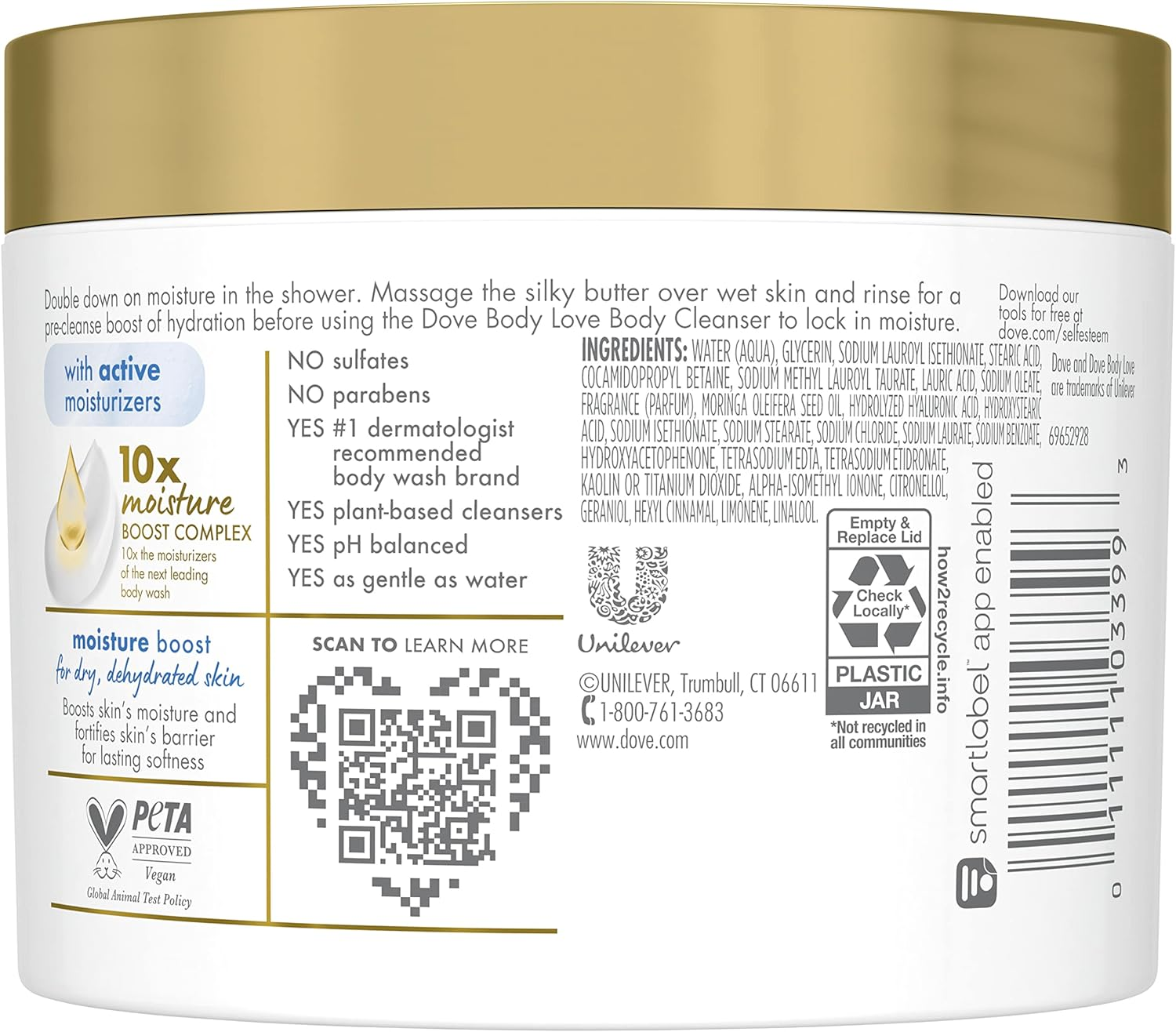 Body Love Moisture Boost Shower Butter Hyaluronic Acid Moringa Oil 3 Pack Secondary image