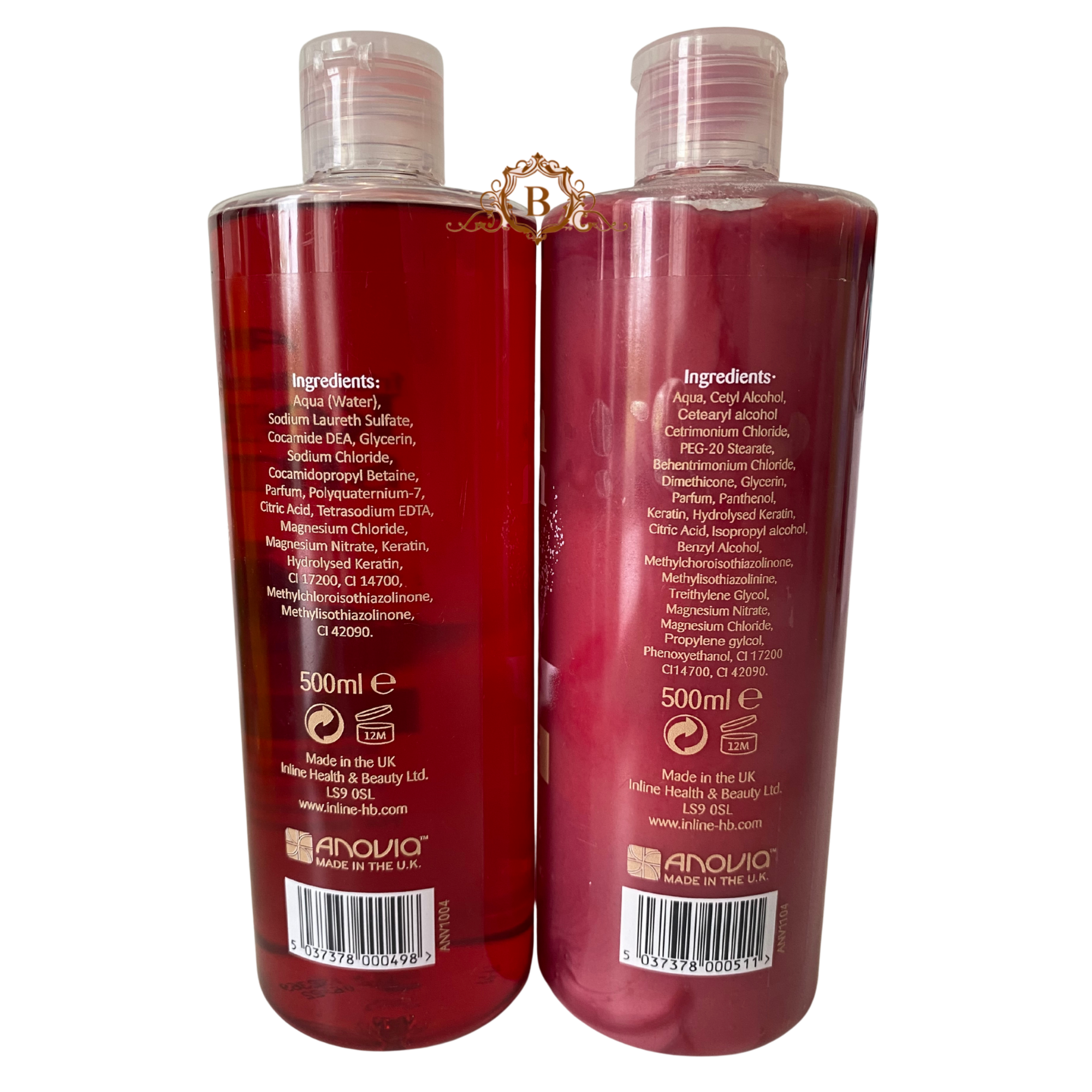 CS Anovia Keratin Smooth Shampoo And Conditioner Duo Pack 500ml For Ultimate Hair Shine And Smoothness by Betaglam