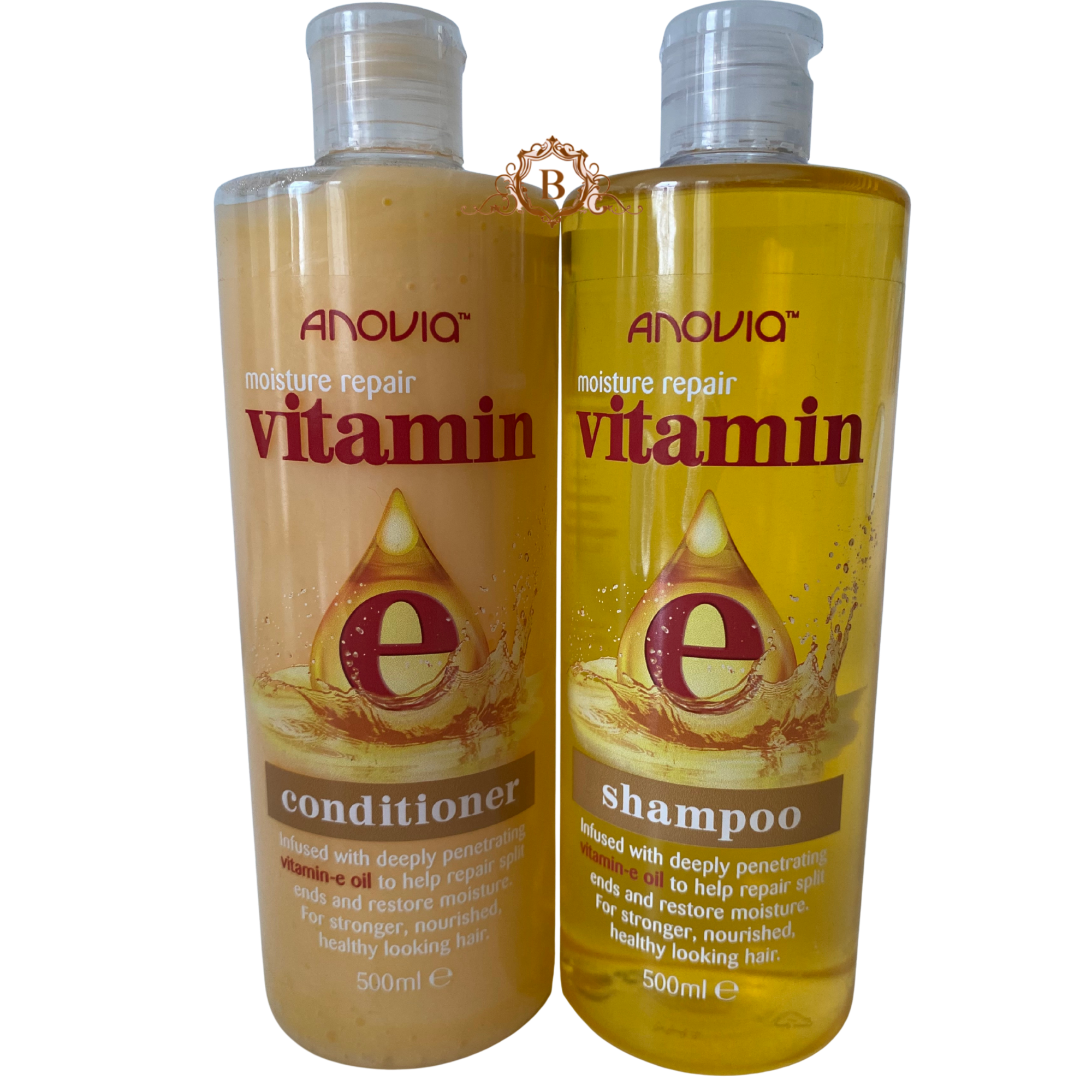 2X CSAnovia Moisture Repair Hair Shampoo And Conditioner With Vitamin 500ml For All Hair Types by Betaglam