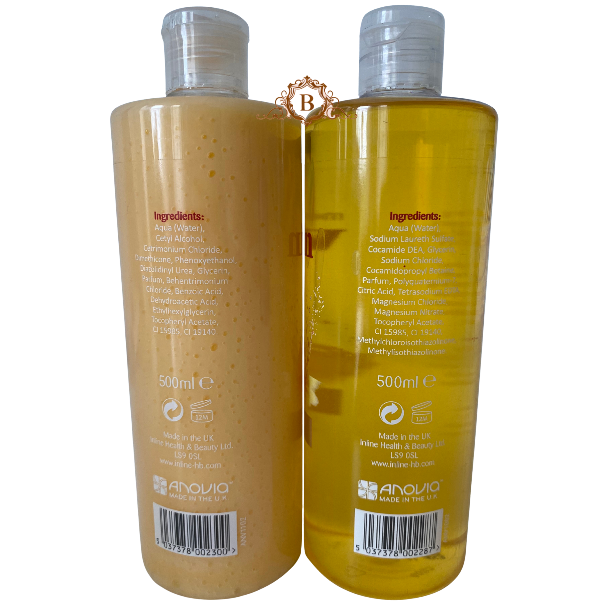 2X CSAnovia Moisture Repair Hair Shampoo And Conditioner With Vitamin 500ml For All Hair Types by Betaglam