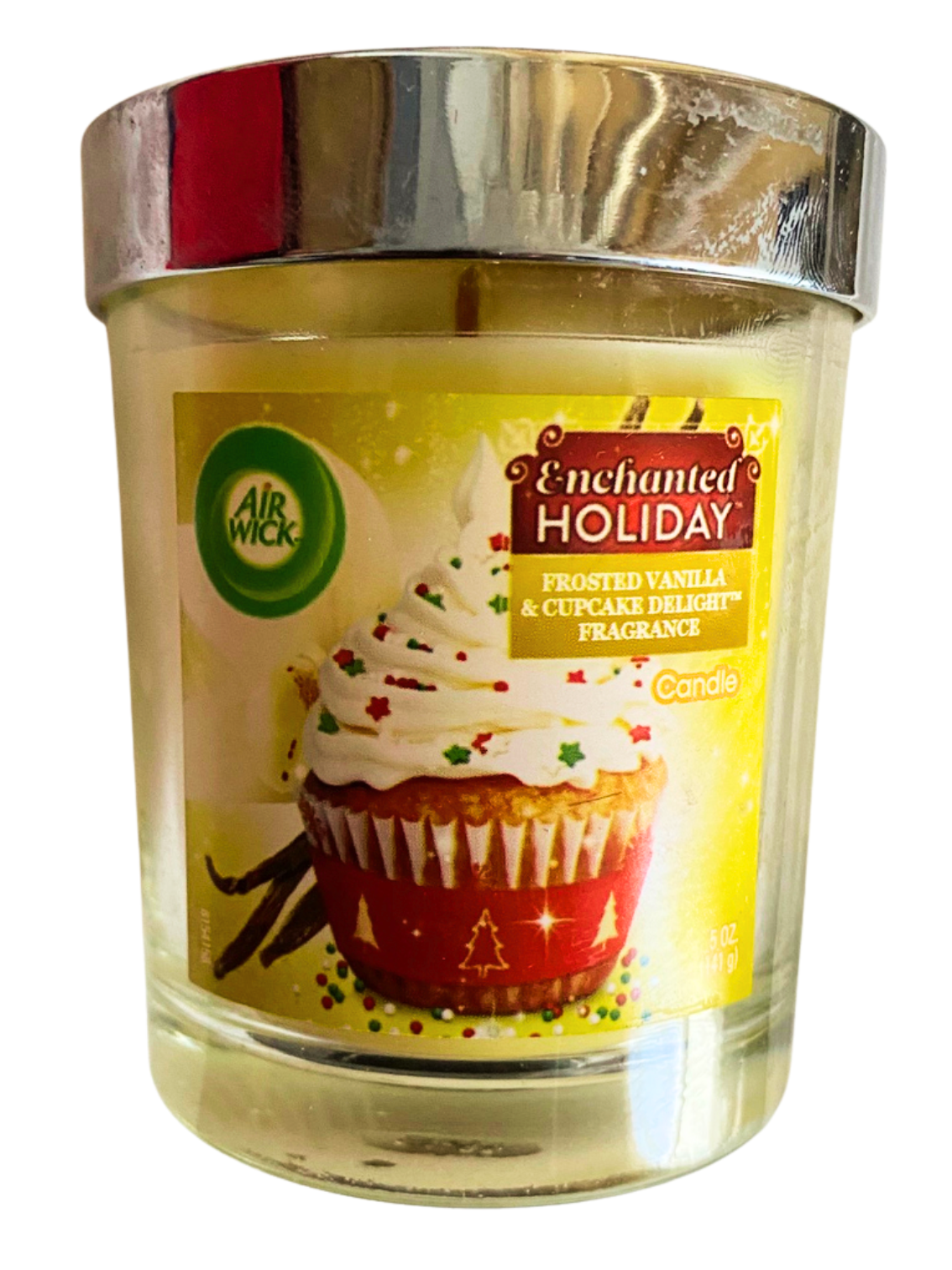 Air Wick Enchanted Holiday Scented Candle Frosted Vanilla Cupcake Delight Fragrance by Betaglam Cosmetics