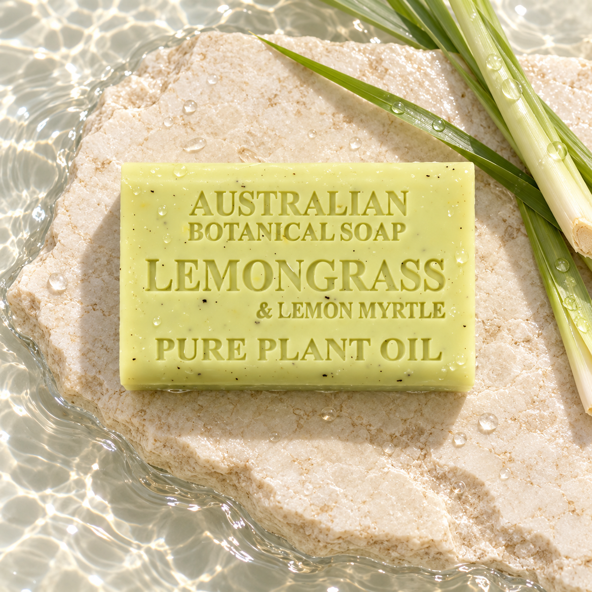 2X Australian Botanical Soap Bar, Lemongrass & Lemon Myrtle by Betaglam
