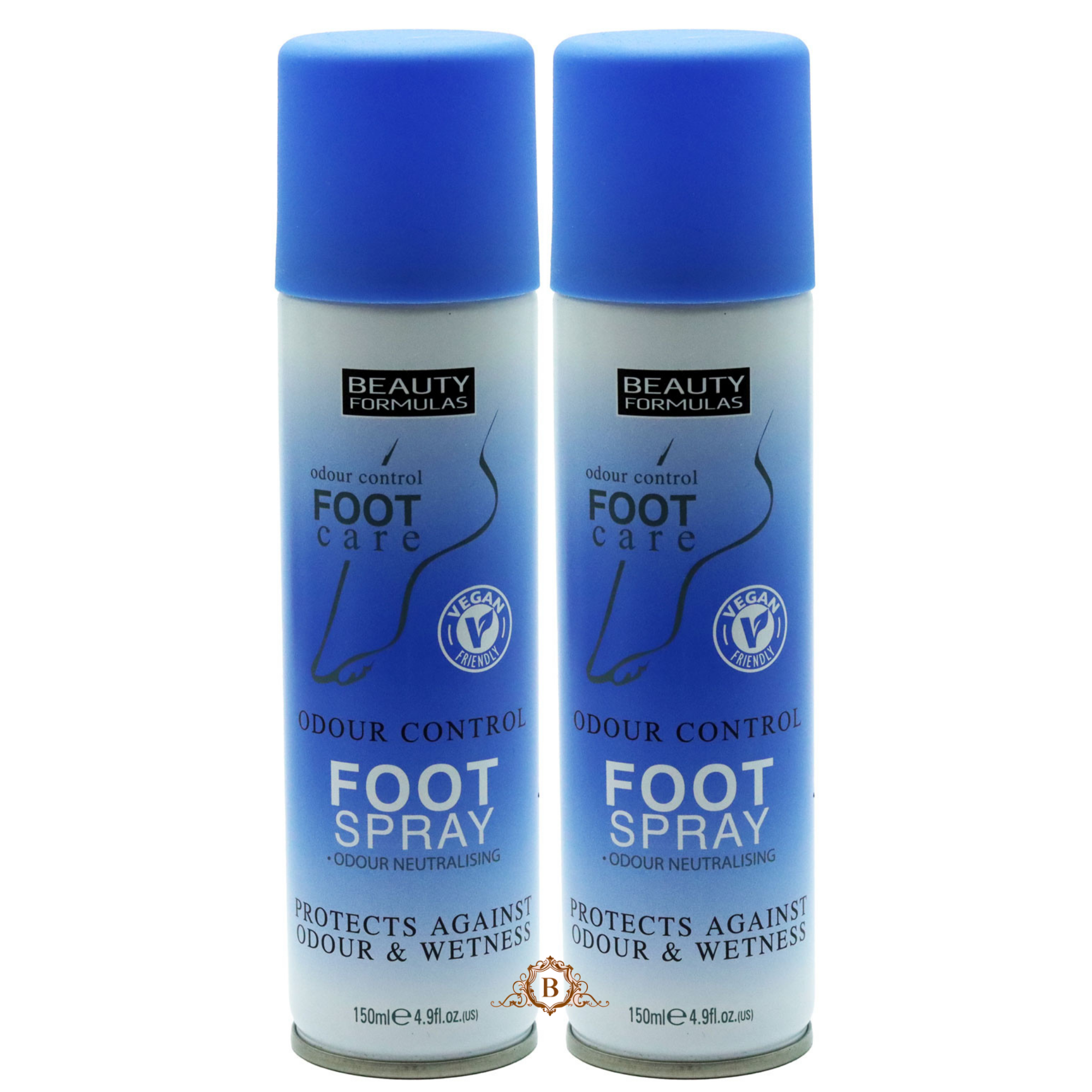 2X Beauty Formulas Foot Spray Odour Control 150ml – Refreshing Antibacterial Foot Spray for Sweat & Smell Protection by Betaglam