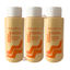 Three Body Stories Salted Caramel Smoothing Conditioner bottles (400ml) with white caps and orange wave design.