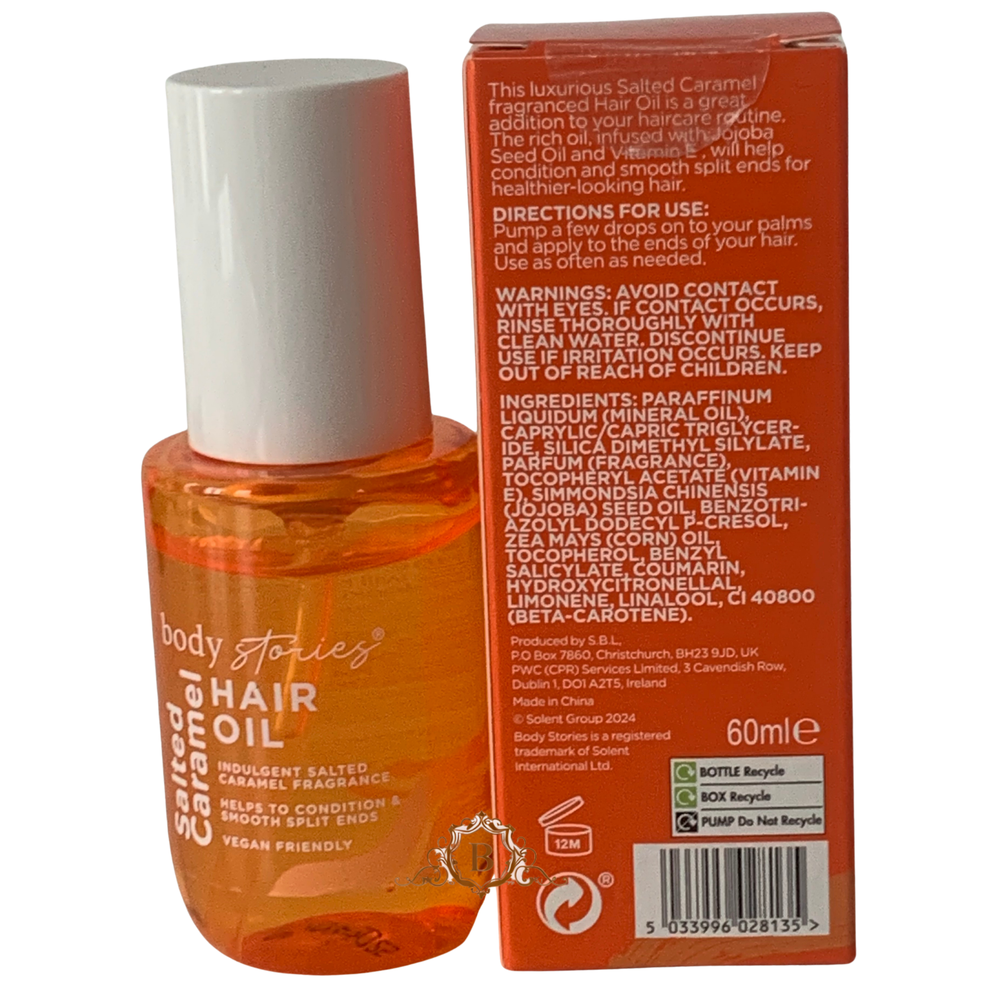Body Stories Hair Oil Salted Caramel Nourishing Formula 60ml by Betaglam
