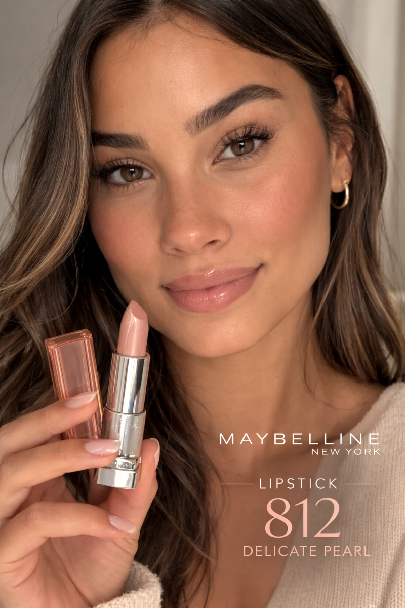 Maybelline Lipstick 812 Delicate Pearl | Color Sensational UK by Betaglam Cosmetics