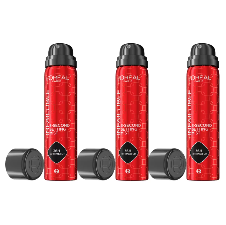 L'Oreal Paris Infallible Setting Spray, 3 x 75ml by Betaglam Main image