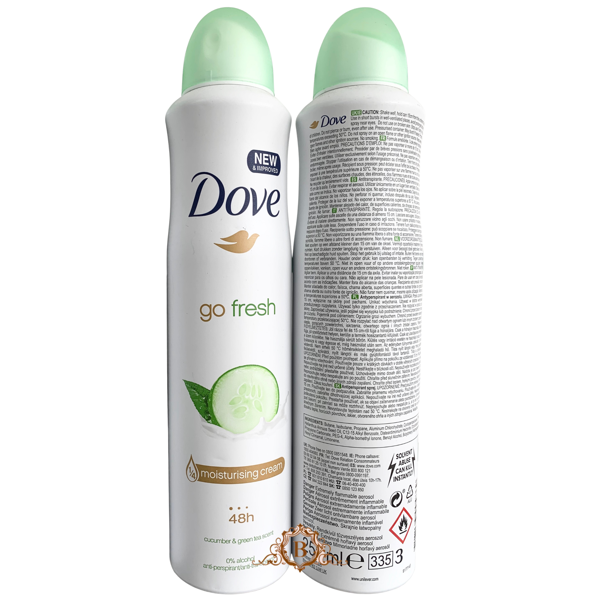 1X Dove Women Antiperspirant Deodorant Go Fresh Cucumber & Green Tea 250ml by Betaglam