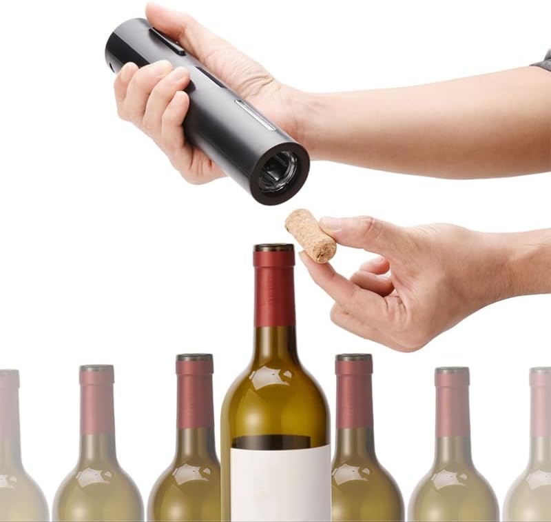 Electric Wine Opener Battery Operated Automatic Cork Remover Black by Betaglam