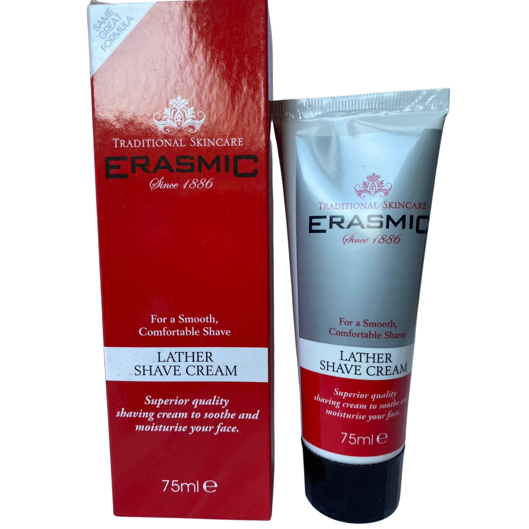 ERASMIC LATHER SHAVE CREAM 75ML Traditional Skincare by Betaglam Cosmetics Main image
