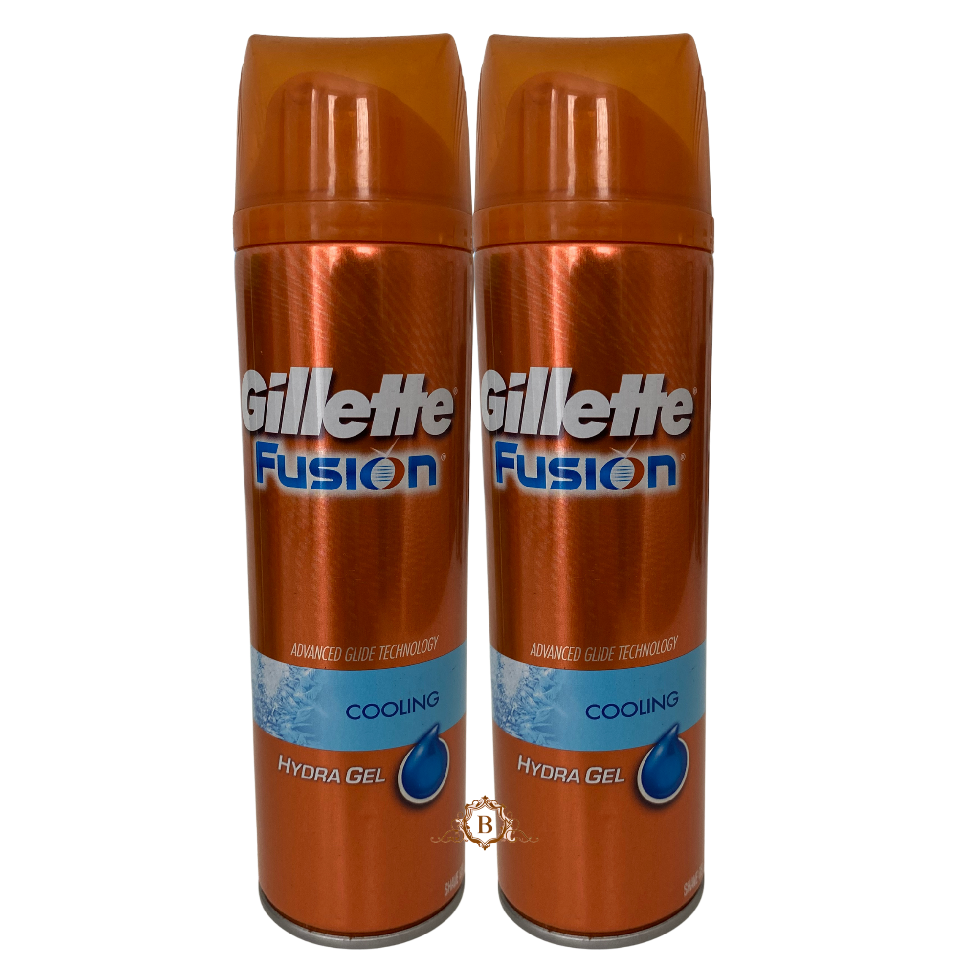 2X Gillette Fusion Cooling Hydra Gel Shaving Gel 200Ml For Men With Soothing Lubrication And Smooth Shave by Betaglam Cosmetics