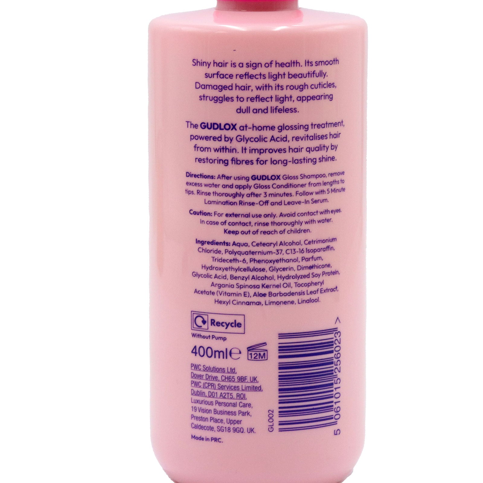 Gudlox Glycolic Acid Hair Conditioner Gloss 400ml For Brighter Shinier Hair And Scalp Care by Betaglam