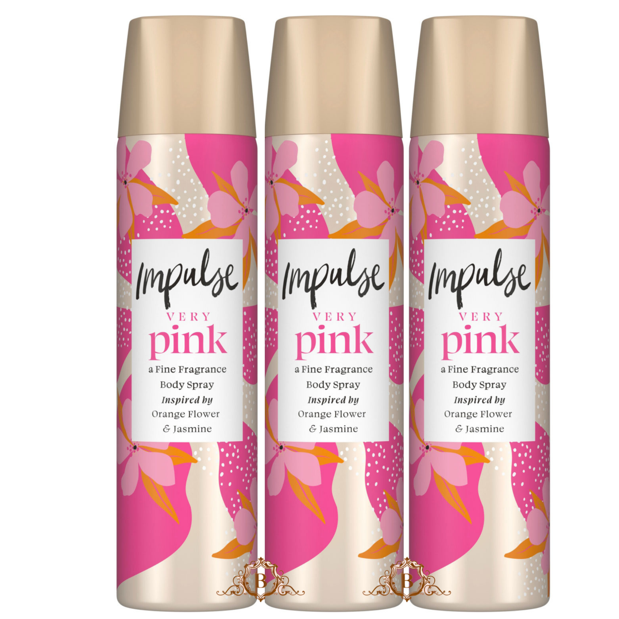 3X Impulse Very Pink Body Spray 75 Ml Everyday Freshness Fragrance Quick Refresh For All Day Freshness by Betaglam