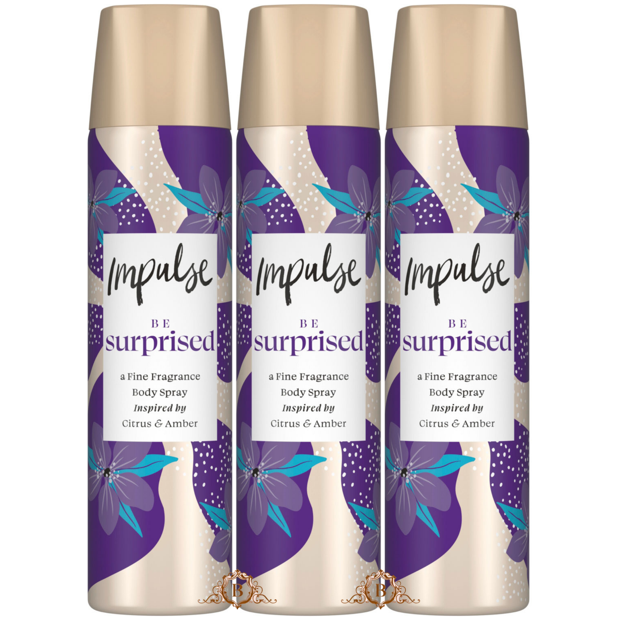 3X Impulse Be Surprised Body Spray 75 Ml Everyday Freshness Fragrance For Quick Refresh by Betaglam