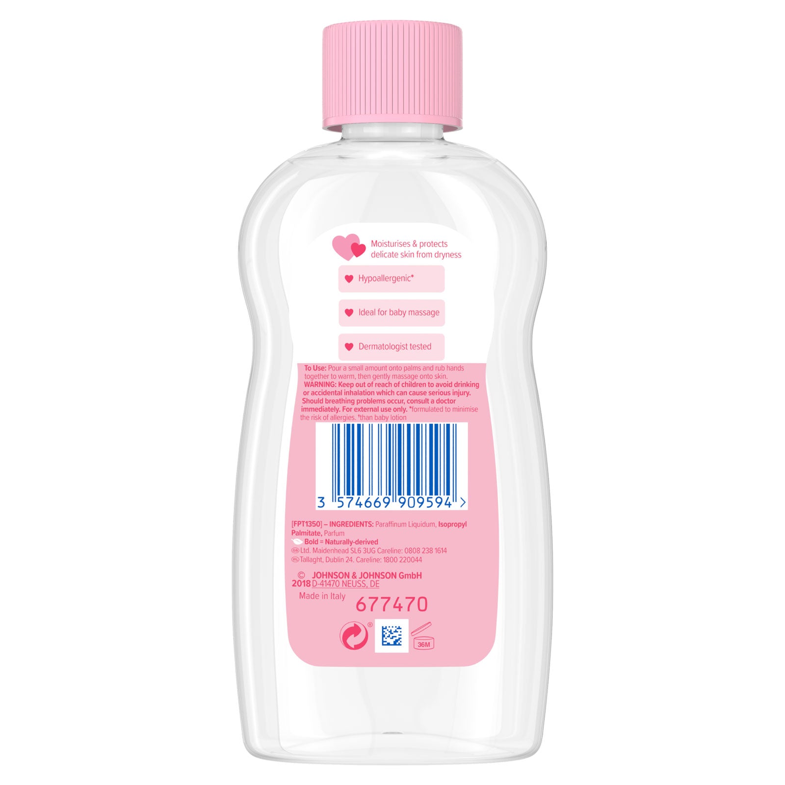 Johnson's Baby Oil 200 Ml Moisturizes Delicate Baby Skin by Betaglam