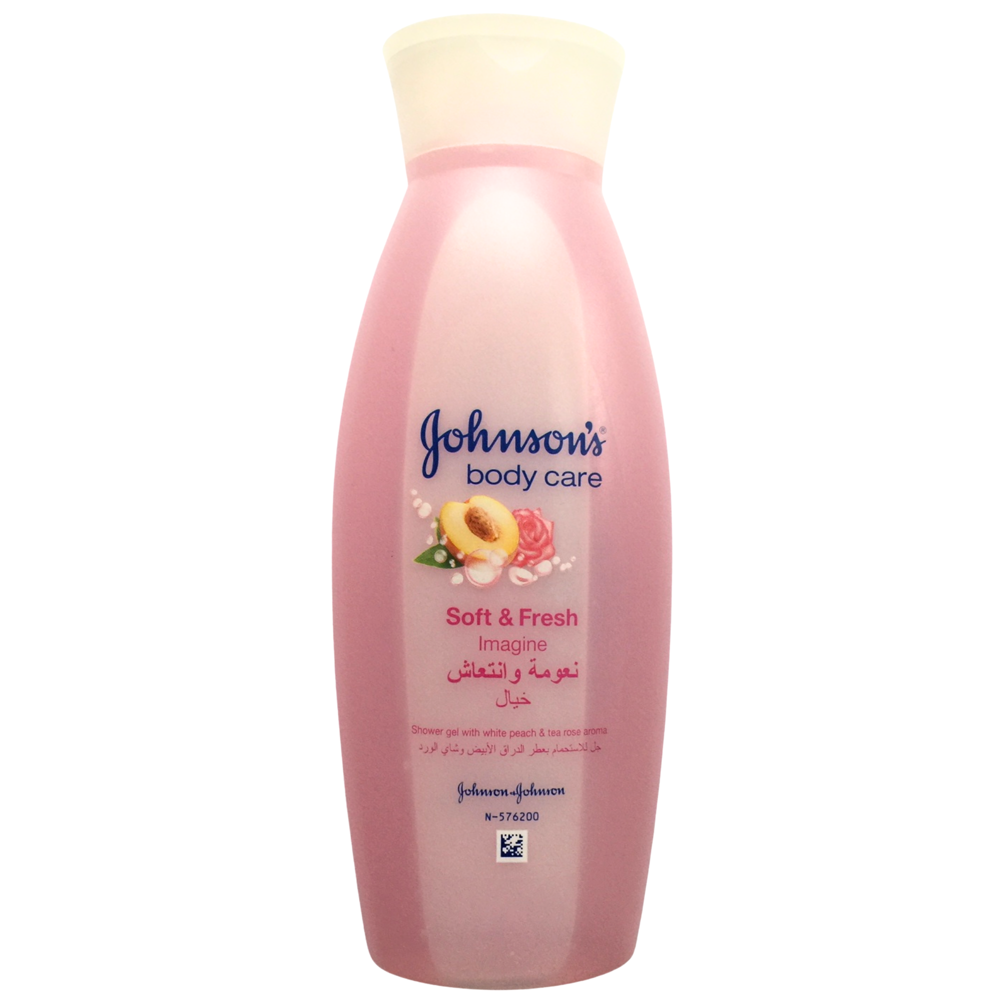 Set of 2 Johnsons Body Care Shower Gel 250ml Soft & Fresh Imagine White Peach & Tea Rose Aroma Secondary image