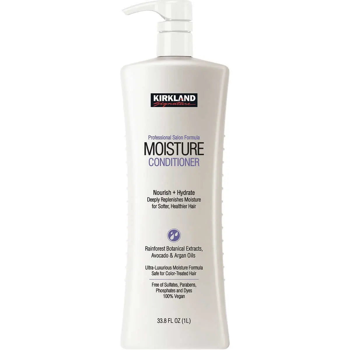 Kirkland Signature Professional Salon Formula Moisture Shampoo & Conditioner 33.8Fl Oz (1L) (Two Bottles) Haircare by Betaglam