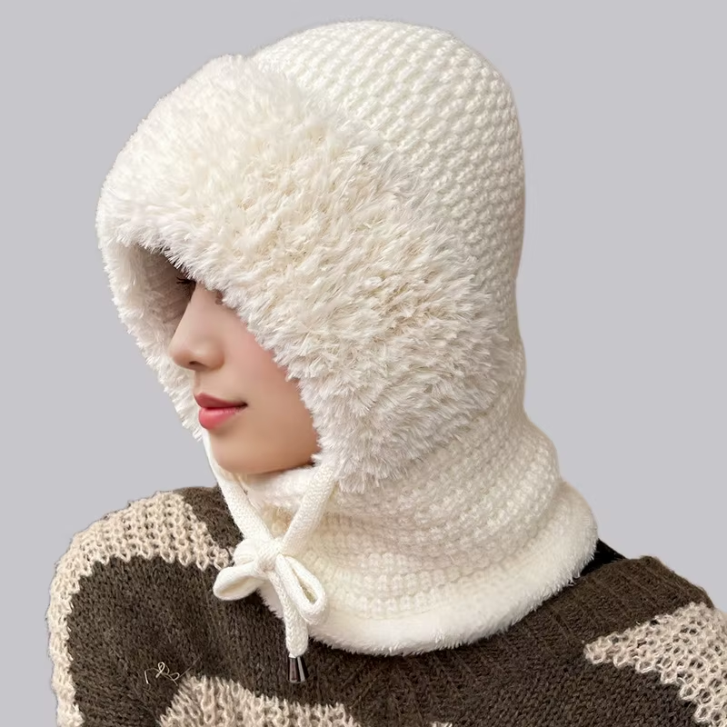 Women Winter Cycling Hat And Neck Gaiter Set Fleece Lined Windproof by Betaglam