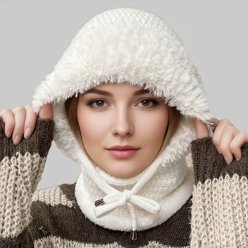 Women Winter Cycling Hat And Neck Gaiter Set Fleece Lined Windproof by Betaglam