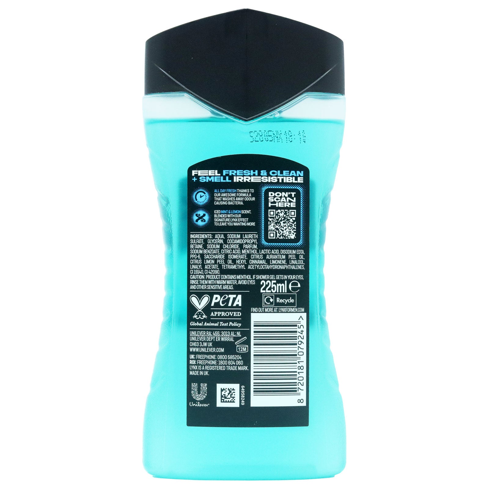 Lynx Ice Chill Body Wash 225ml For Men Cooling Shower Gel With Refreshing Scent Formula by Betaglam