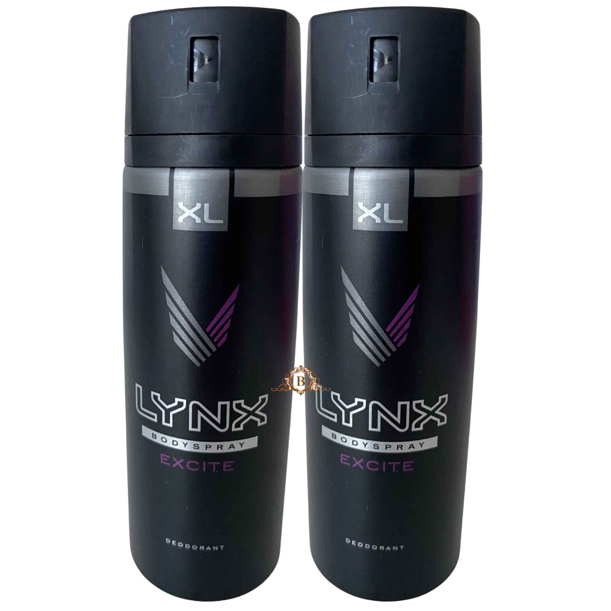 2X Lynx Excite Bodyspray 200ml Twin Pack For Men Deodorant Long Lasting Fresh Scent by Betaglam Cosmetics