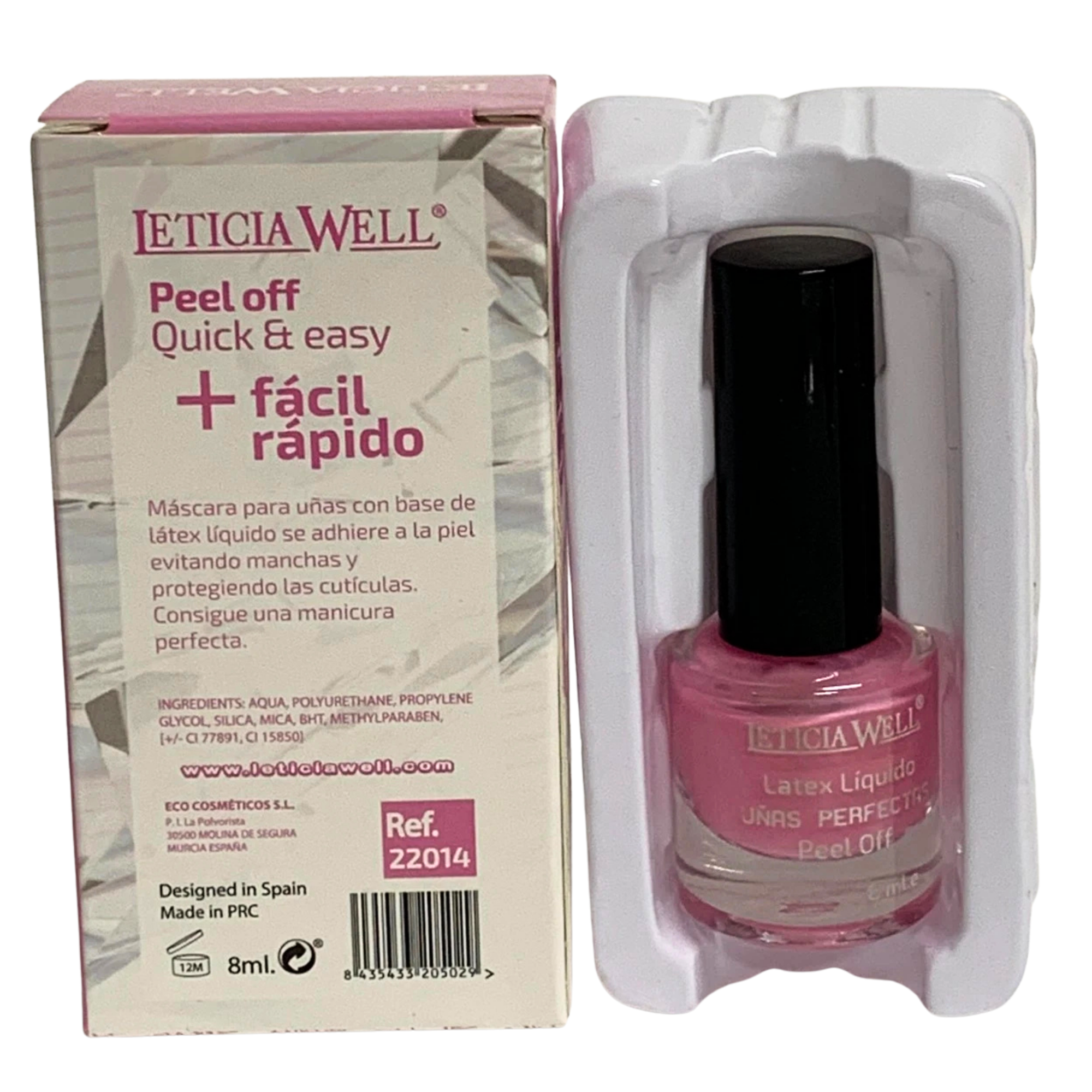 Leticia Well peel off quick and easy Latex for Shape nail polish by Betaglam