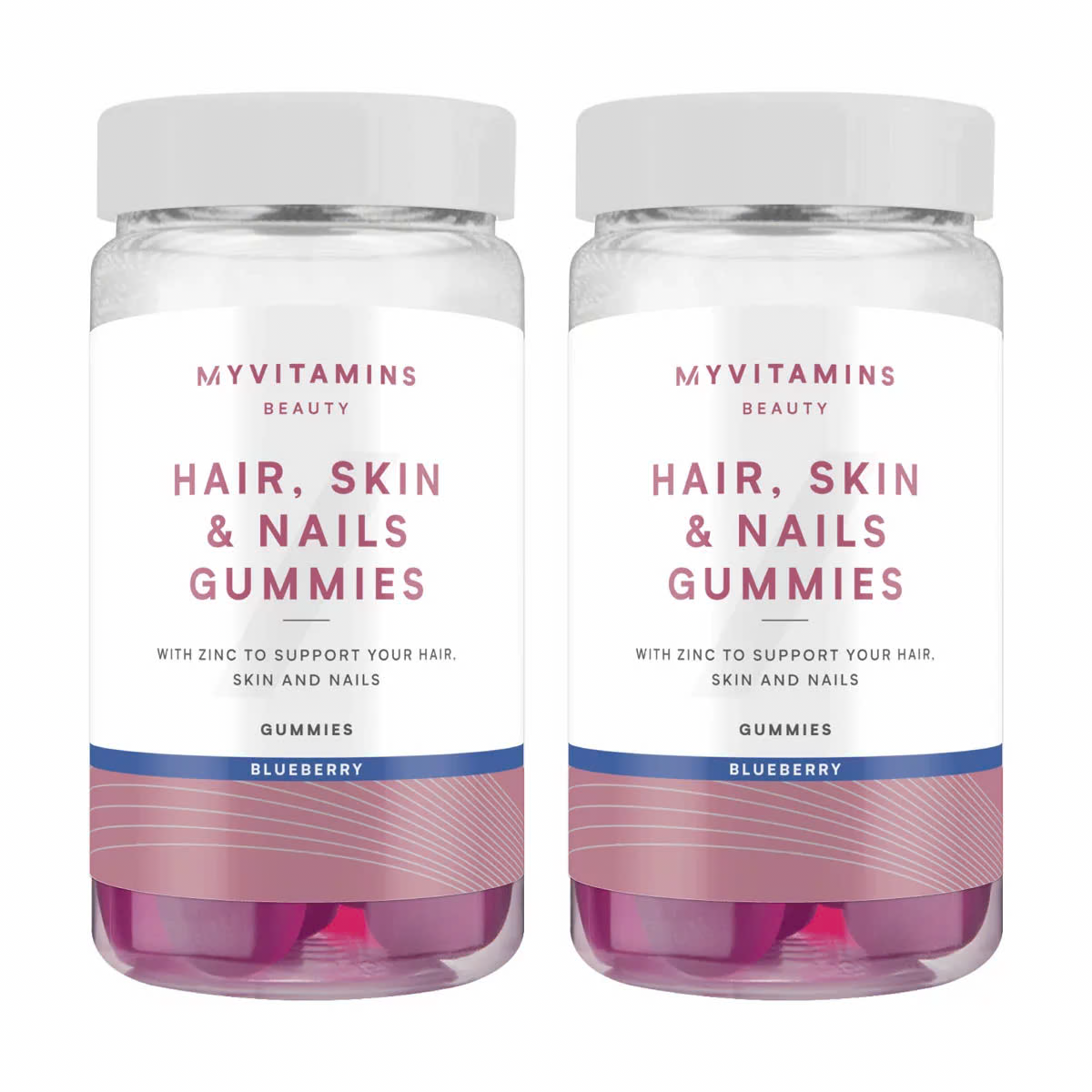 MyVitamins Hair Skin and Nails Gummies Blueberry 2 Pack 240 Count by Betaglam