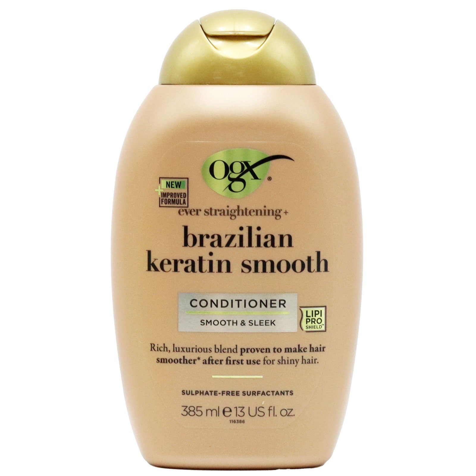 OGX Brazilian Keratin Smooth Conditioner 385ml Hydrating Hair Repair For Frizz Control by Betaglam