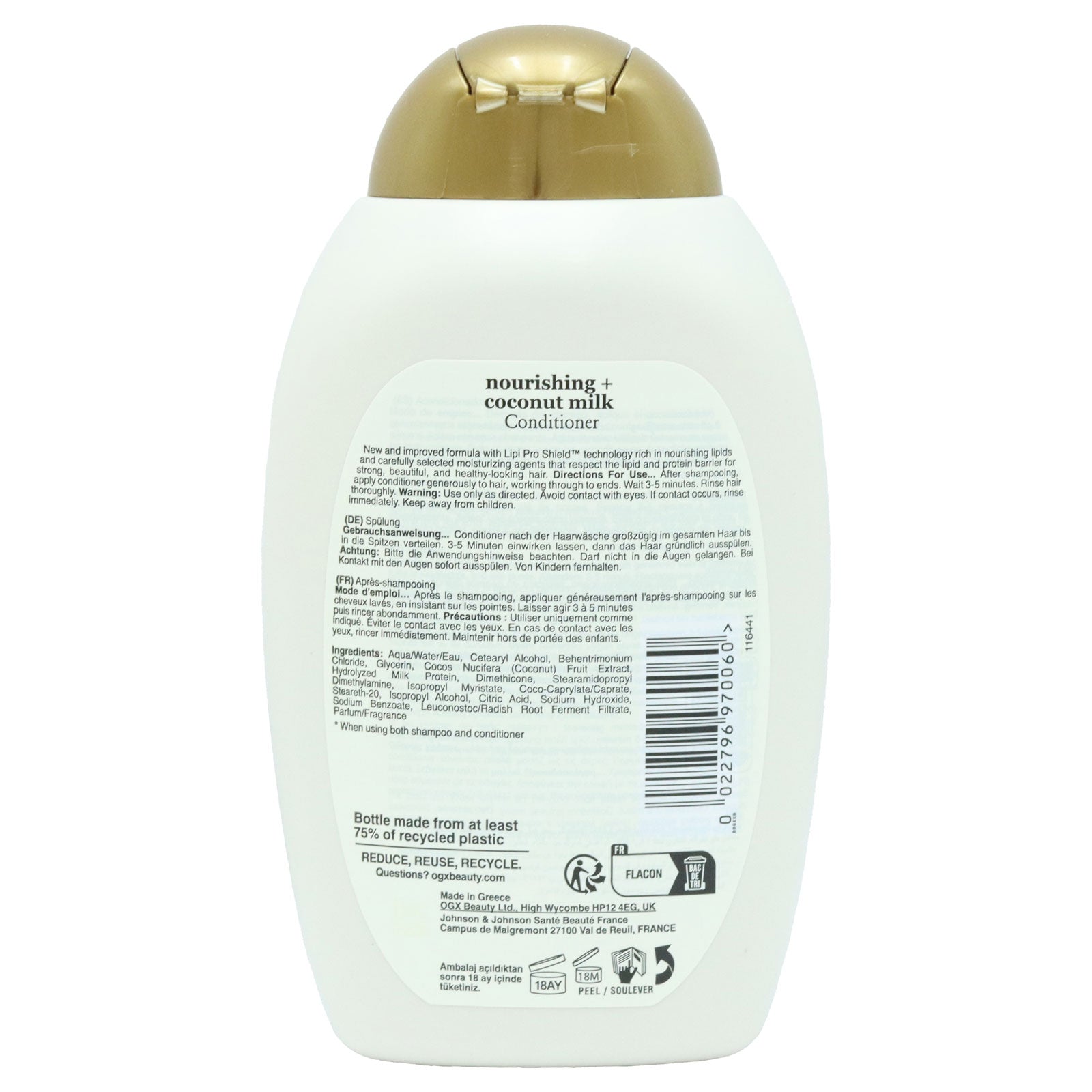 OGX Coconut Milk Conditioner 385ml Hydrating Hair Care Formula For Soft Silky Strands by Betaglam