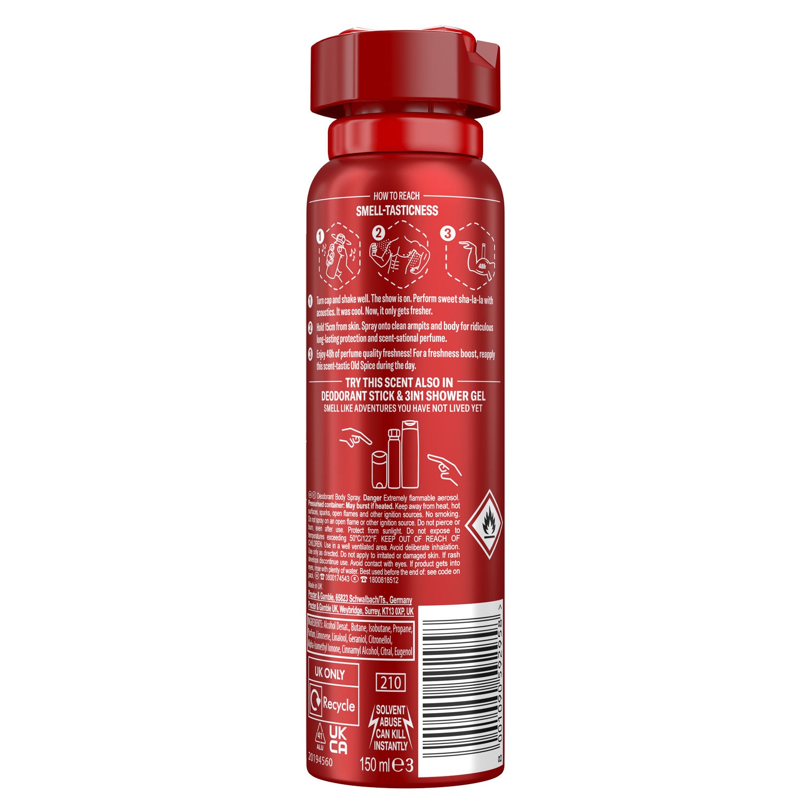 Old Spice deodorant Spray Original 48h 150ml by Betaglam