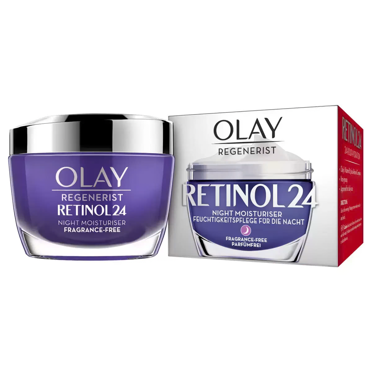 Olay Regenerist Retinol 24 Night Moisturiser Cream, 2 x 50ml by Betaglam