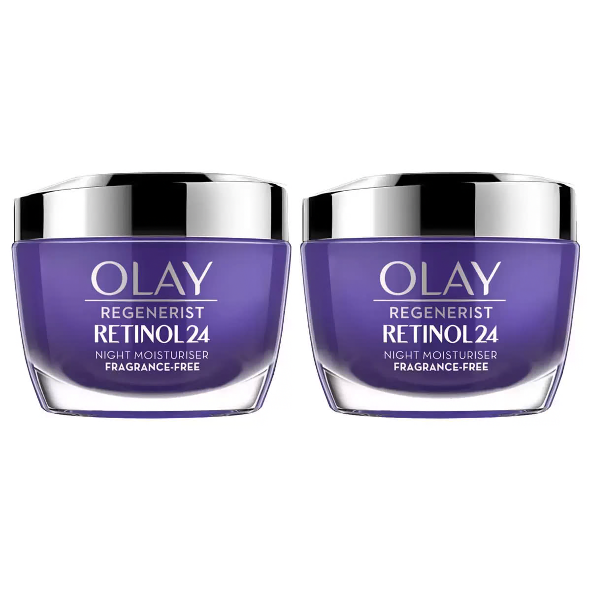 Olay Regenerist Retinol 24 Night Moisturiser Cream, 2 x 50ml by Betaglam